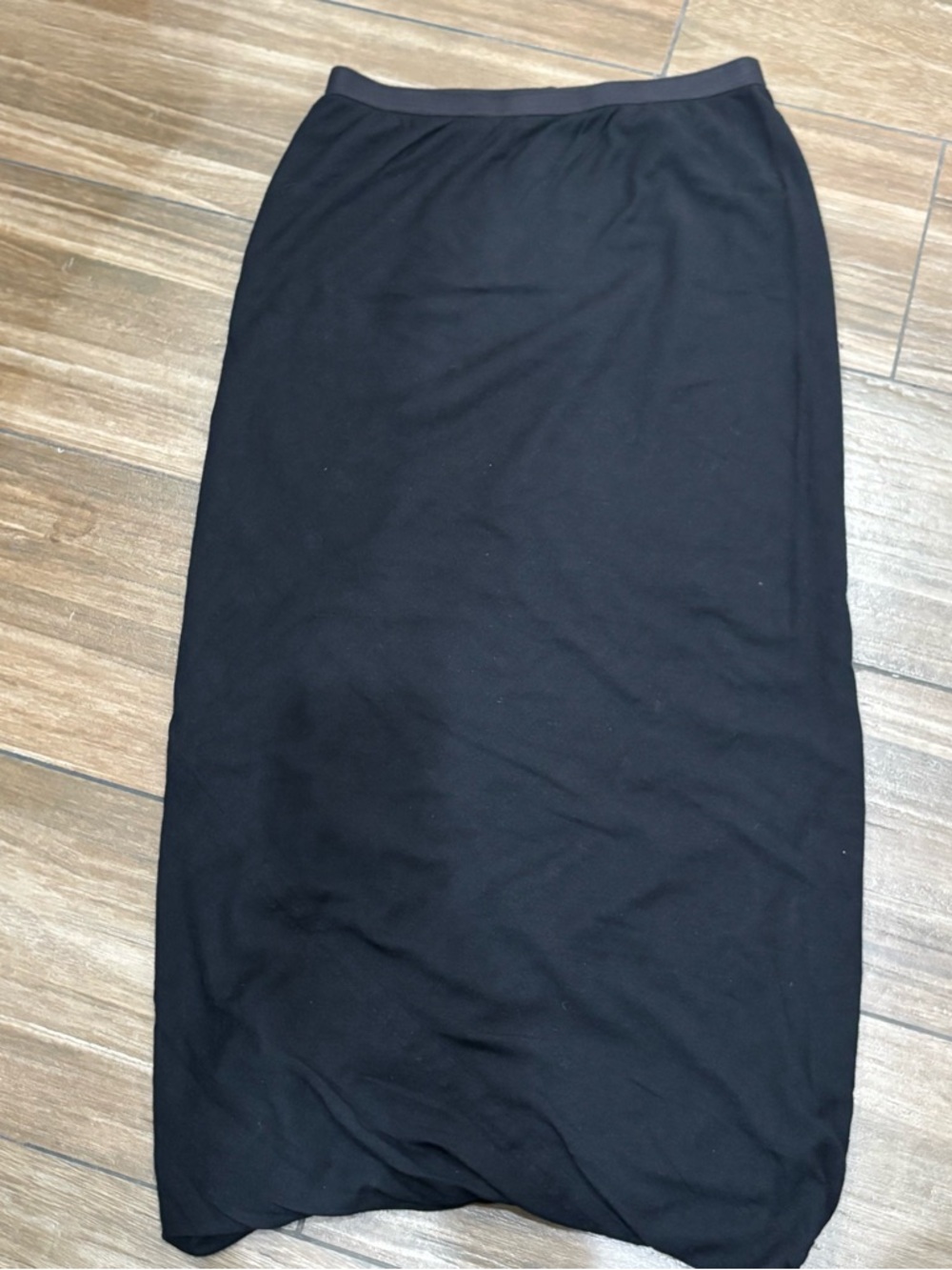 Rick Owens Sleek Black Pencil Skirt